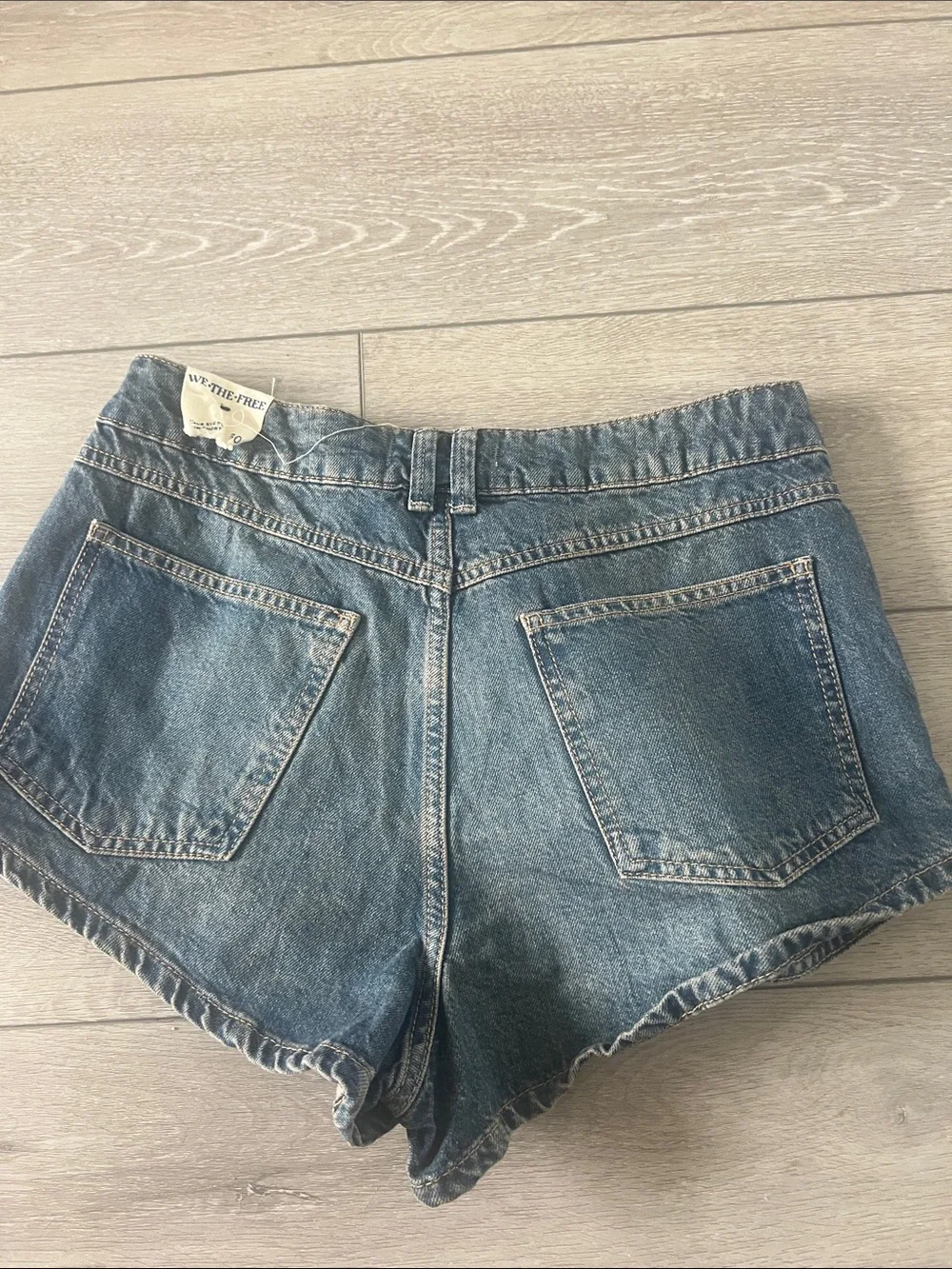 Free people we the free nwt Denim Panel Sculpted Women’s Shorts size 30